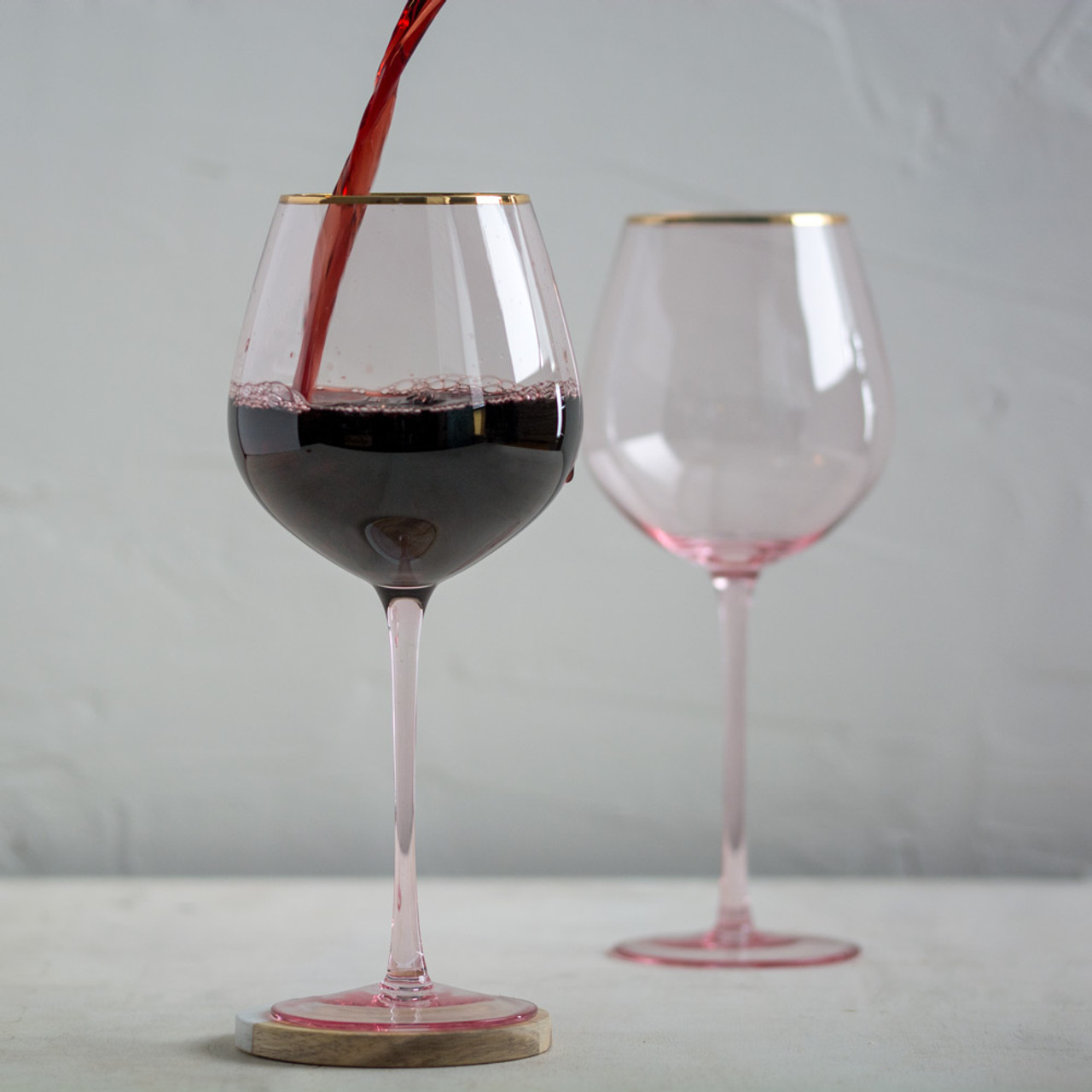 Large 'Red Wine' Glasses Set of 4-20Oz Slant Rim Wine Glass with