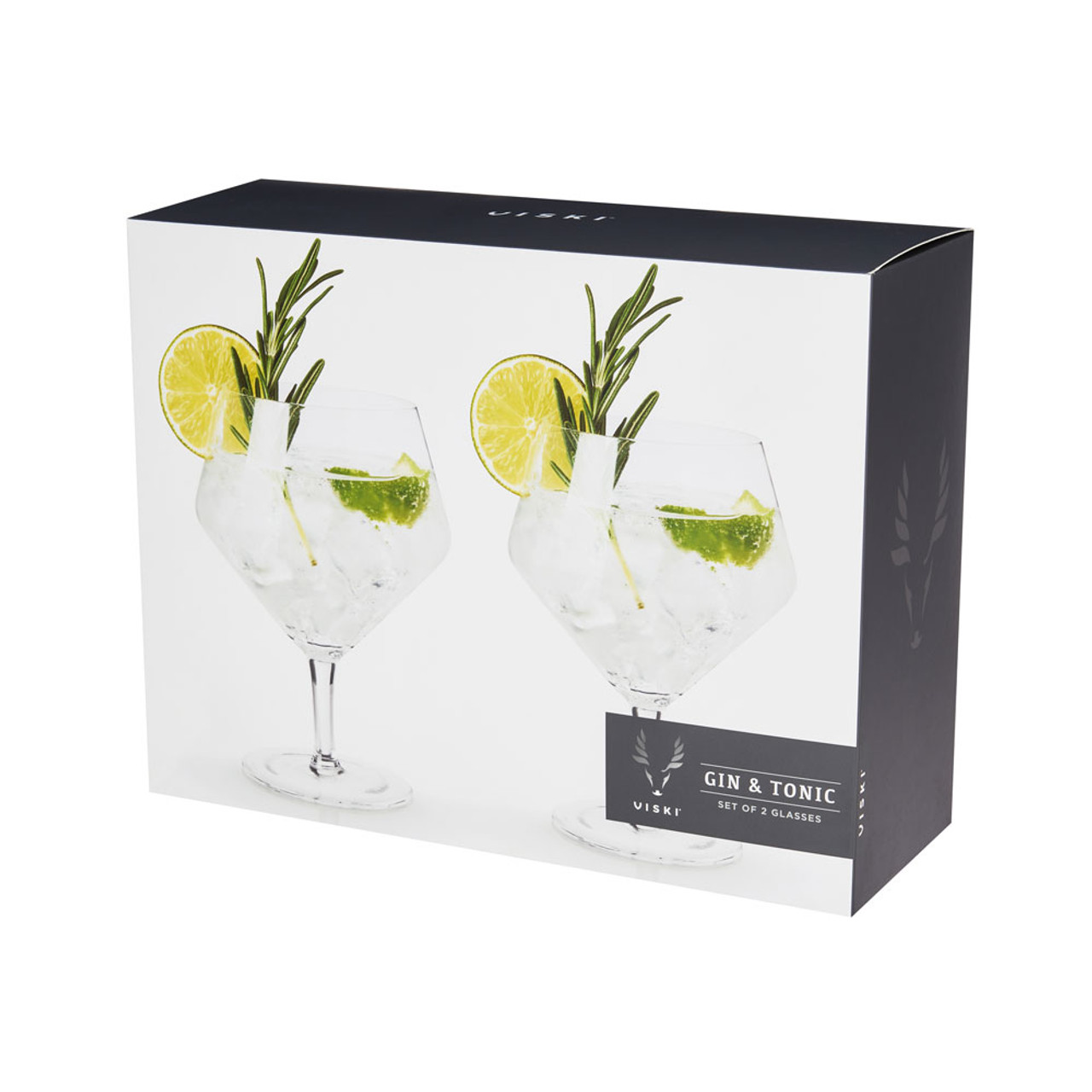Viski Raye Gem Crystal Highball Tumblers Set of 2 - Premium Crystal  Drinking Glasses, Fancy Highball Cocktail Glassware Gift Set, 14 oz