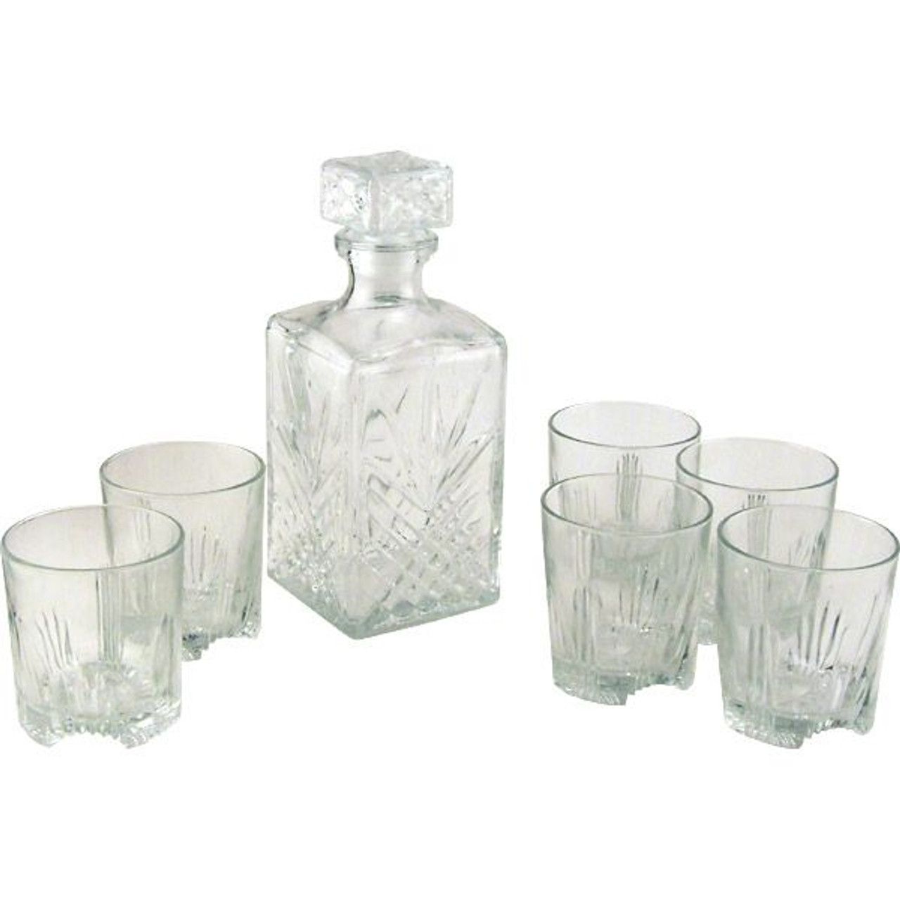 Bormioli Rocco Selecta Whiskey Decanter & Glassware Set - 7 Pieces