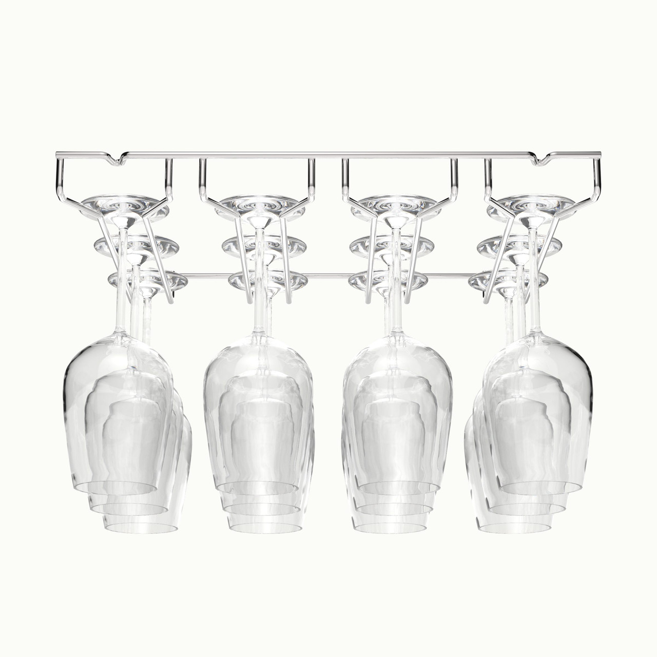 Hanging Glass Rack Channel Polished Stainless Steel