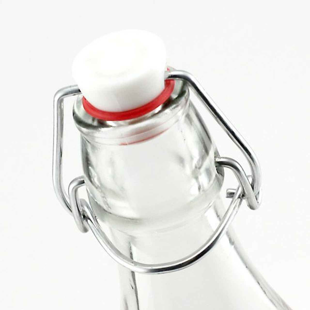 1 Liter (34 oz) Clear Giara Glass Bottle with Swing Top