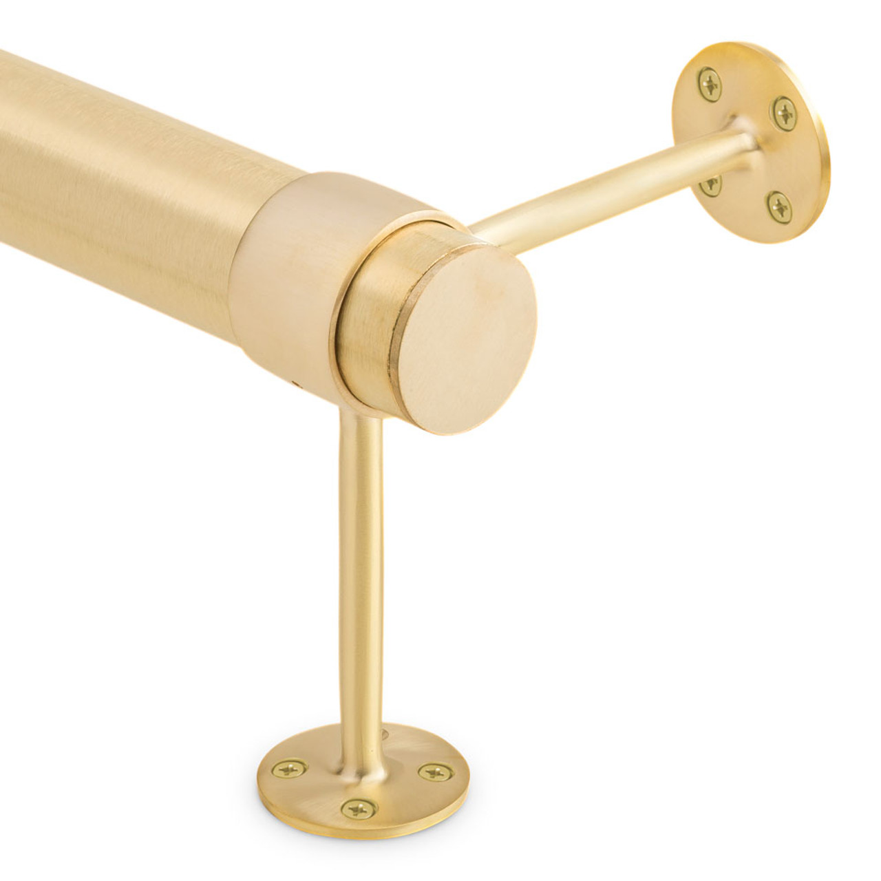 Satin Brushed Brass Bar Foot Rail Kit - KegWorks