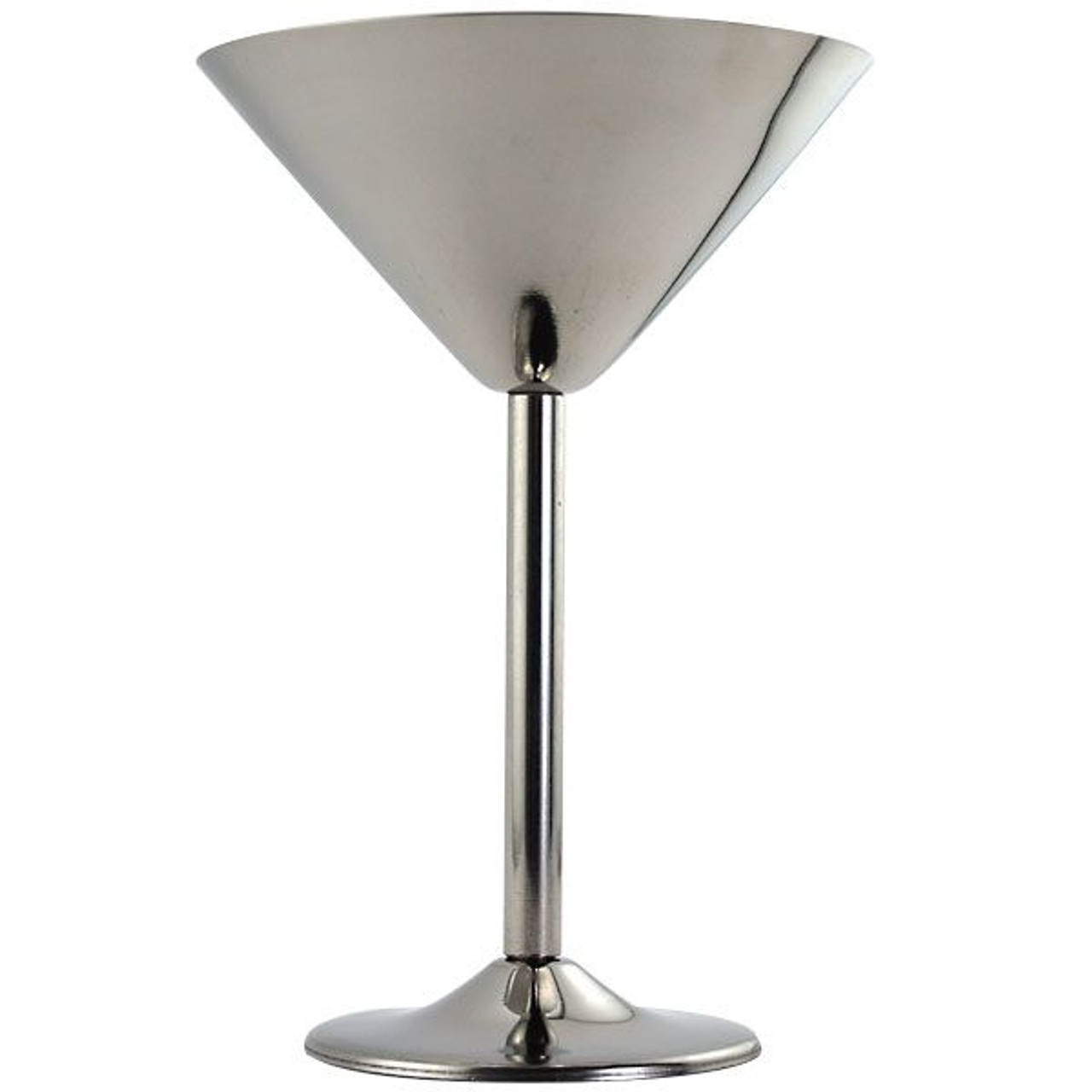 American Metalcraft DWC7 7 oz. Double-Wall Satin Stainless Steel Stemless  Martini Glass