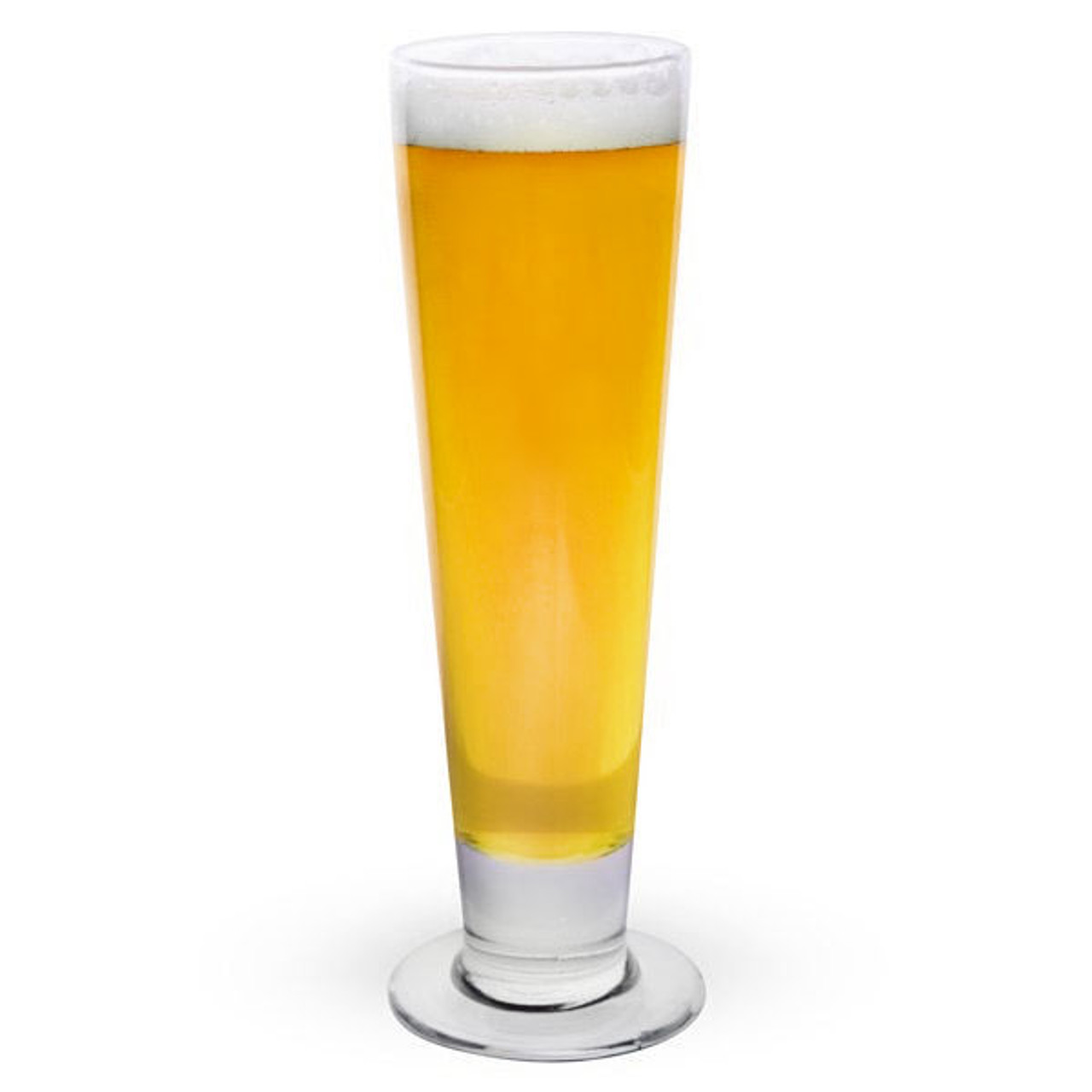 footed pilsner beer glass