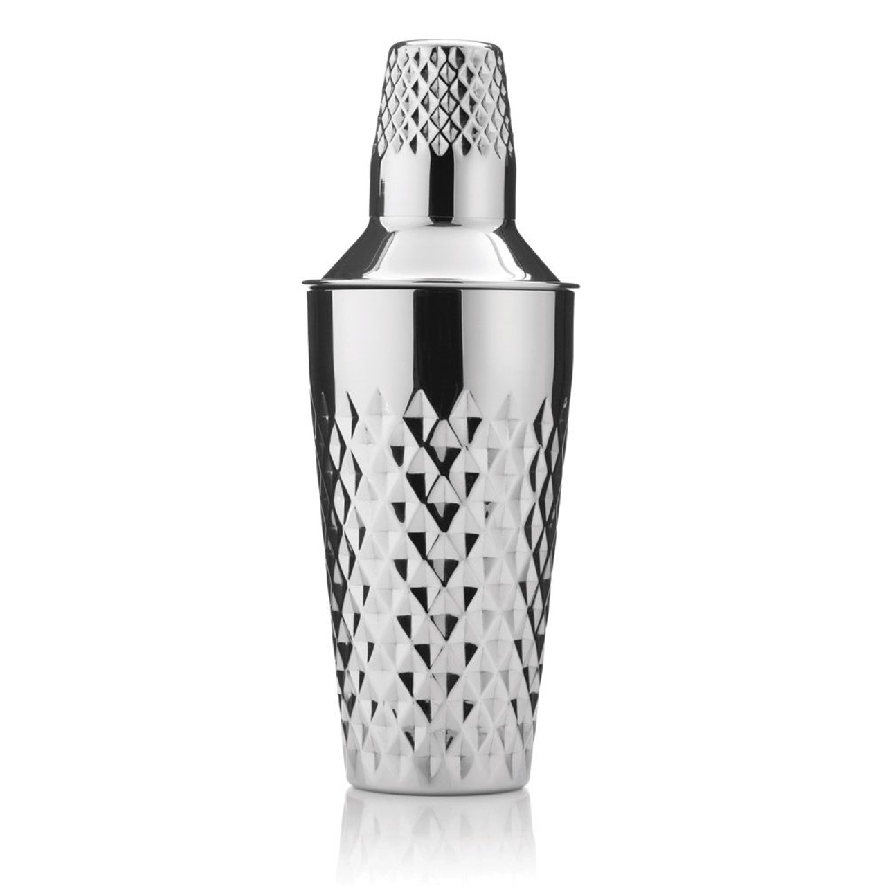 Final Touch Glass Cocktail Shaker with Stainless Steel Lid & Recipes - 16 oz