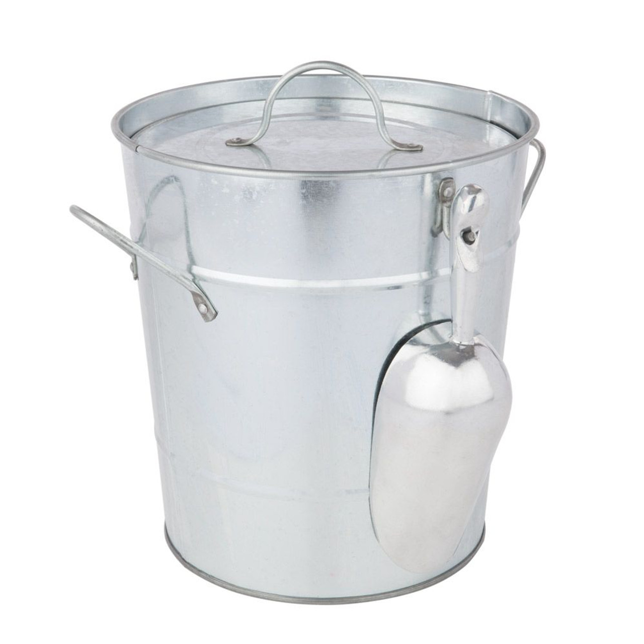 metal bucket with lid