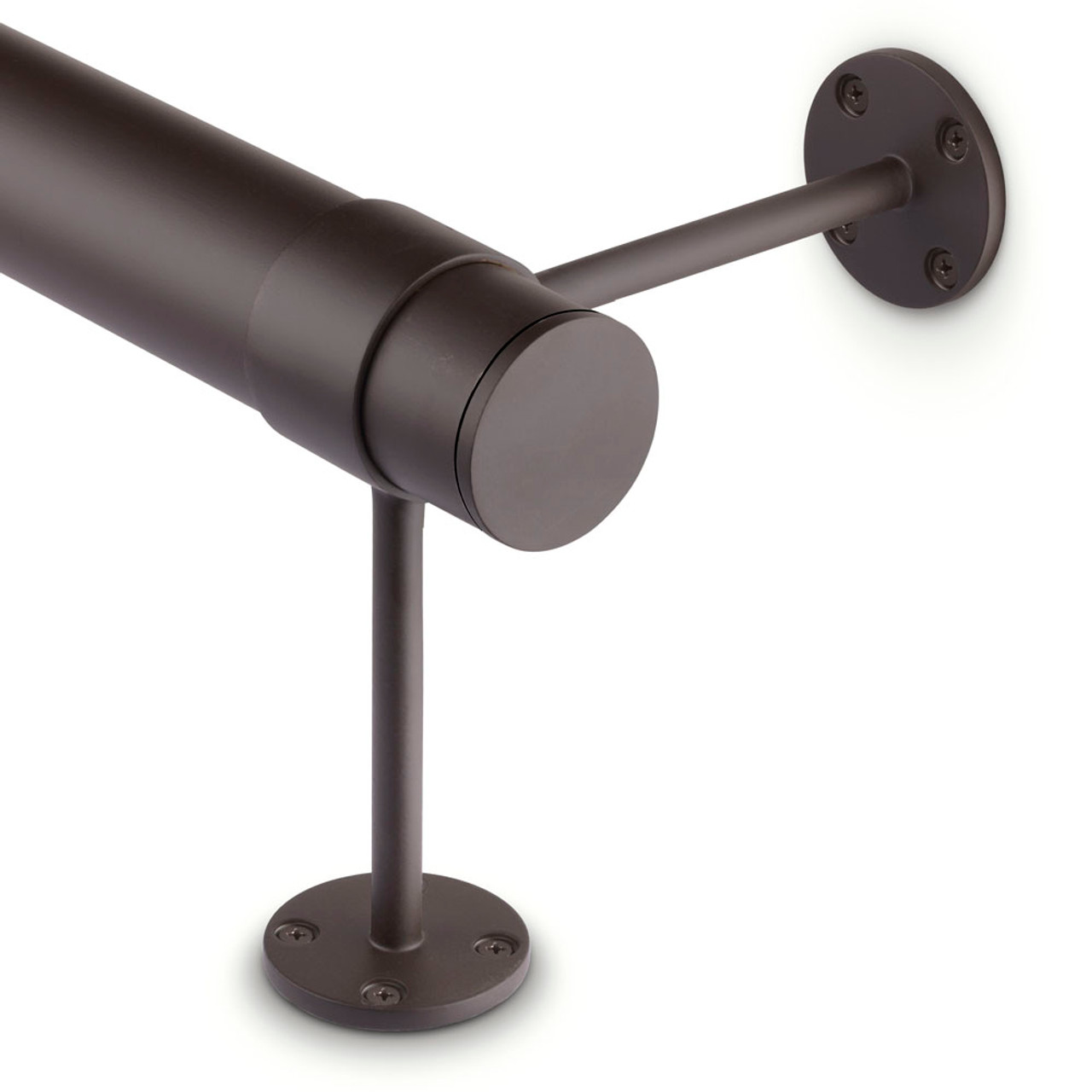 90 Degree Post Foot Rail Bracket Oil Rubbed Bronze 2" OD