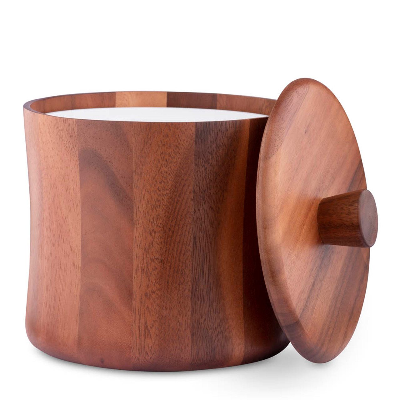 wooden ice bucket with lid