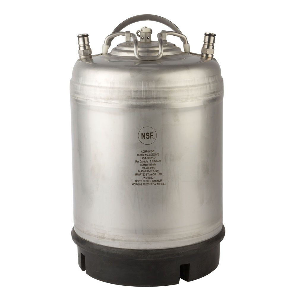 Ball Lock Homebrew Cornelius Keg - 2.5 Gallon - Single Handle