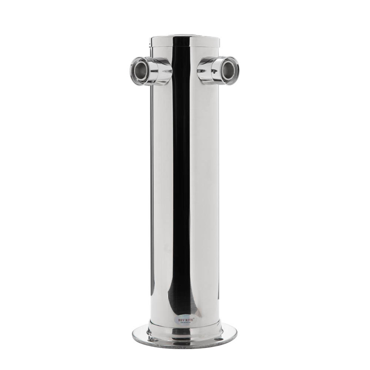Double Tap Draft Beer Kegerator Tower  2 Faucet Home Bar 100% Stainless Steel 