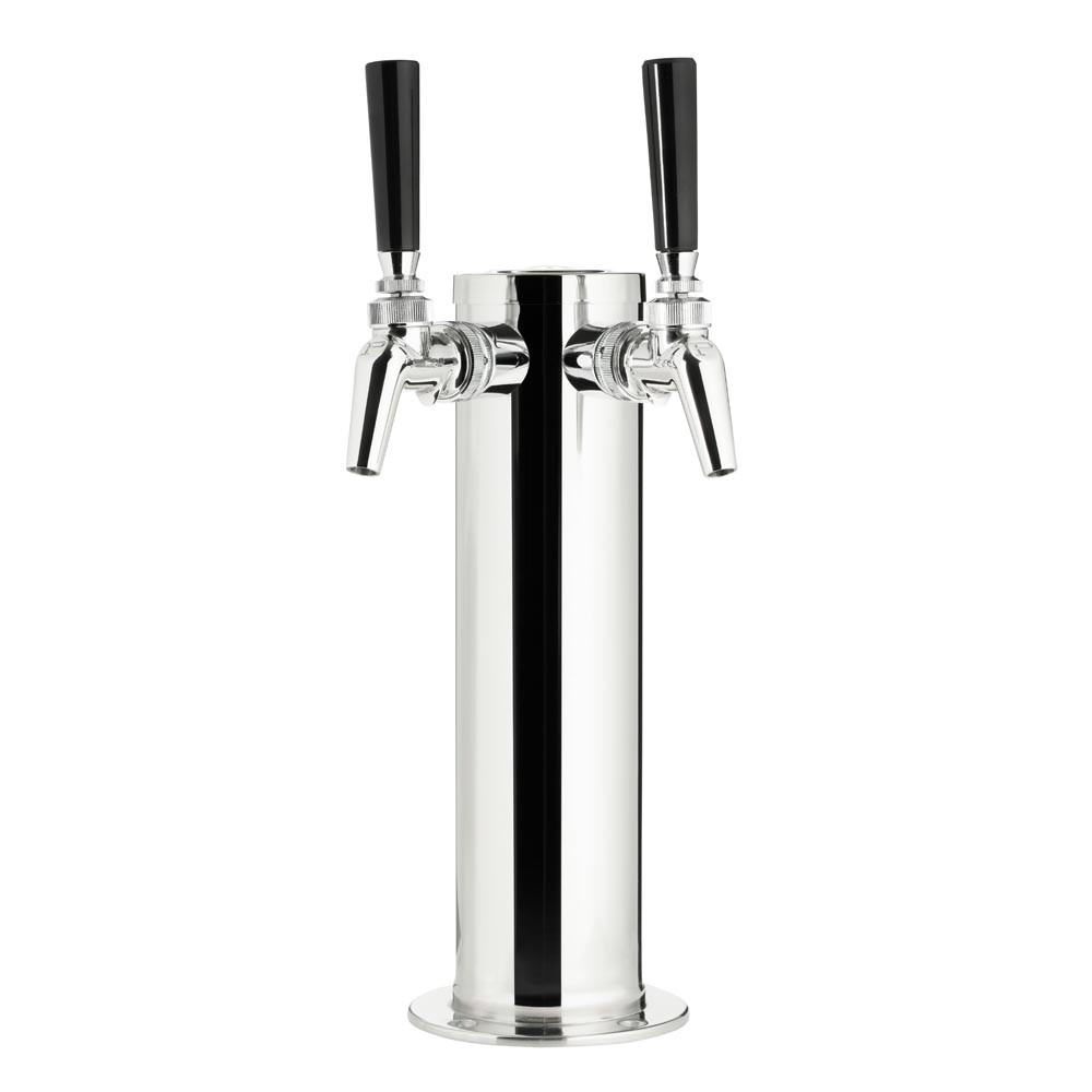 Draft Beer Tower Stainless Steel 3" Column 2 Perlick 630SS Faucets