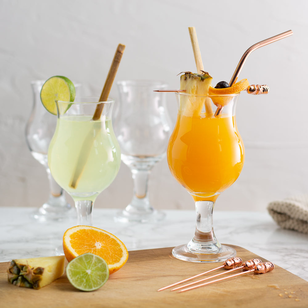 Caribbean Cooler Stemmed Daiquiri Cocktail Glasses 12 Oz Set Of 4