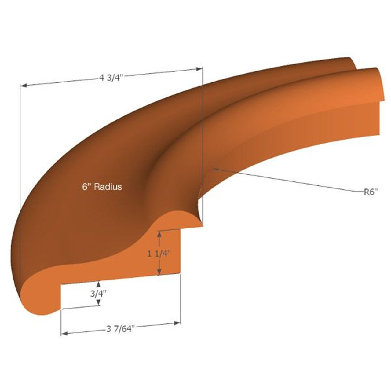 Corner cutter, radius 6, The Solution Shop