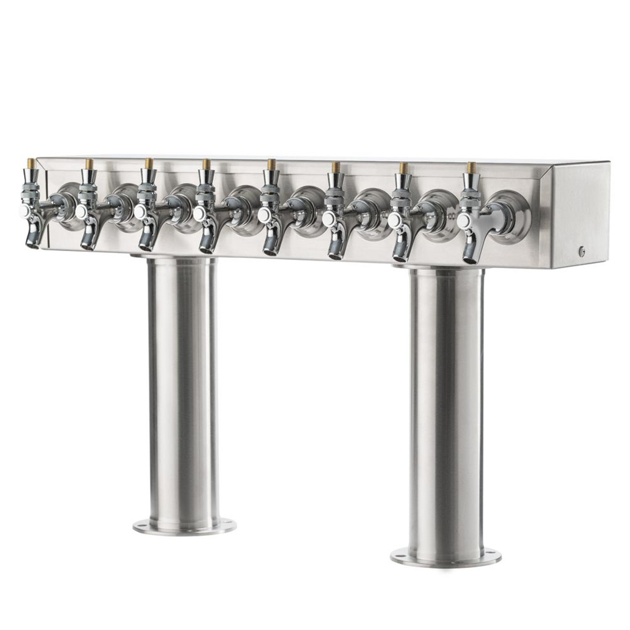 Double Pedestal Draft Beer Tower - Stainless Steel - 3