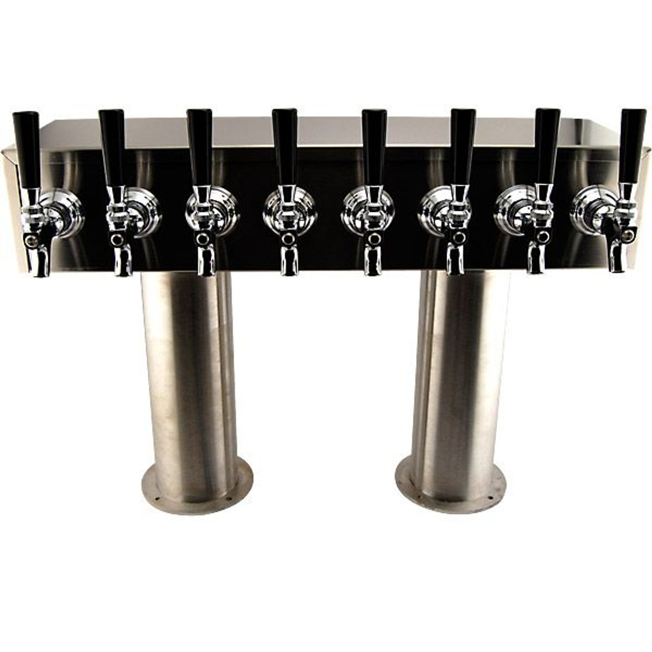 Double Pedestal Draft Beer Tower - Stainless Steel - 4