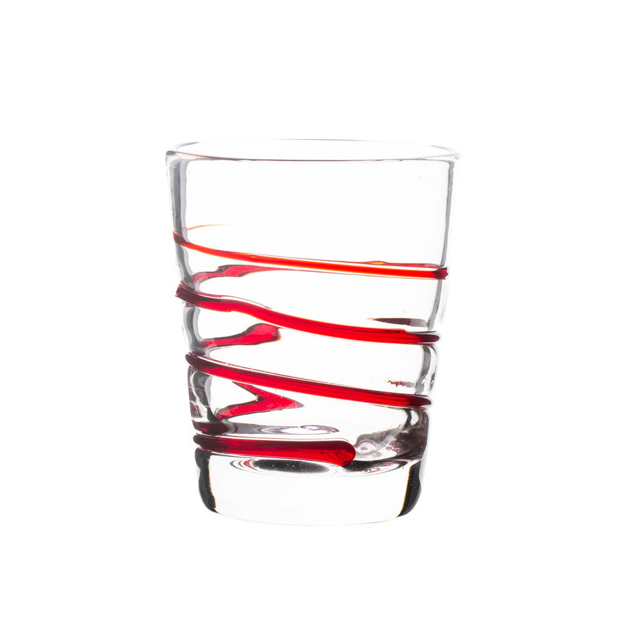 Glasses Set of 6 twisty Cups, Wine Glasses, Handblown Glass