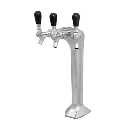 Milano Draft Beer Tower Chrome Glycol Cooled 1 to 4 Faucets KegWorks