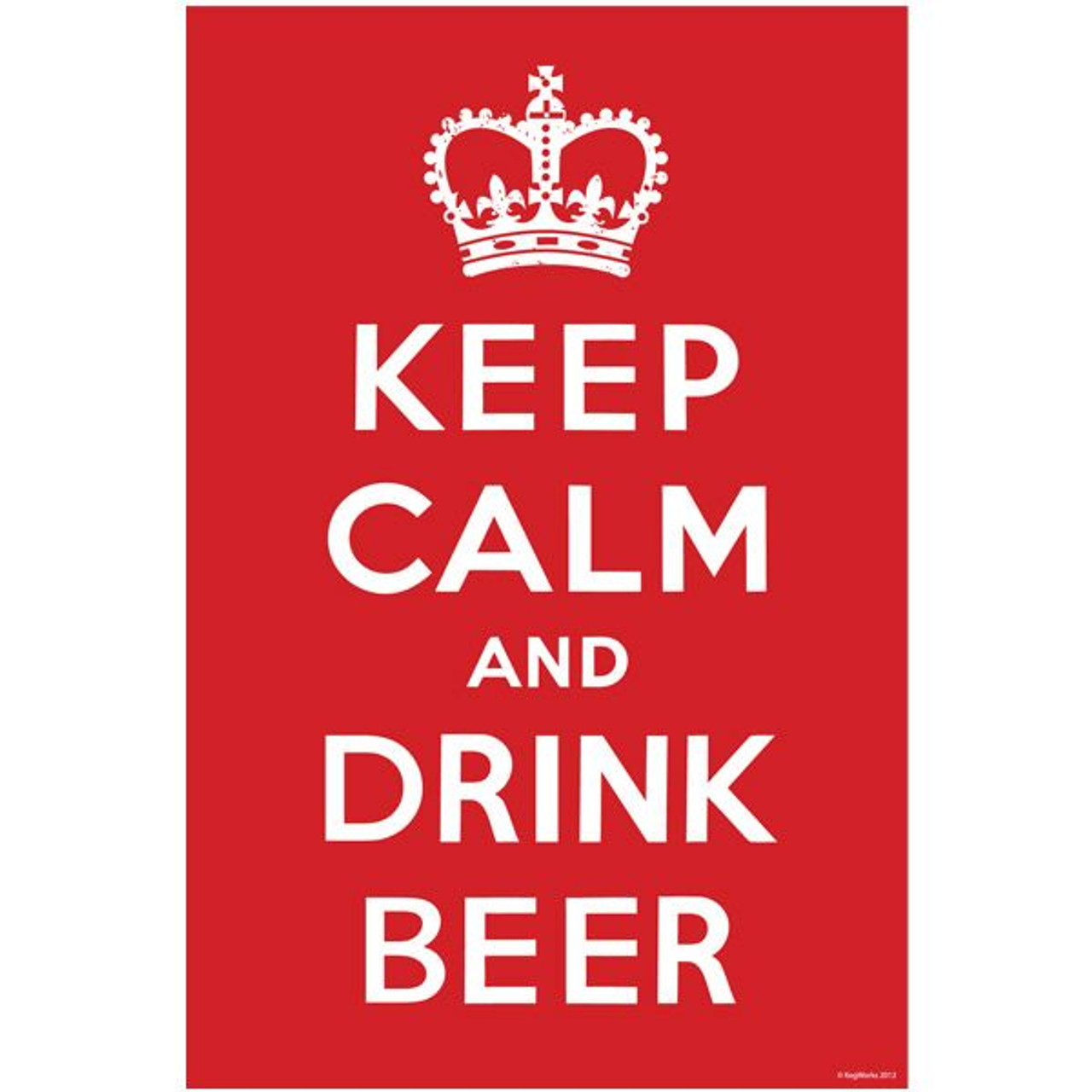 Keep Calm and Drink Beer Wall Poster