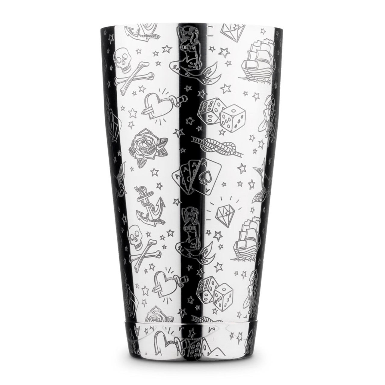 Urban Bar Tattoo Pattern Weighted Tall Short Boston Shaker Tin Set Stainless Steel,Types Of Onions For Cooking