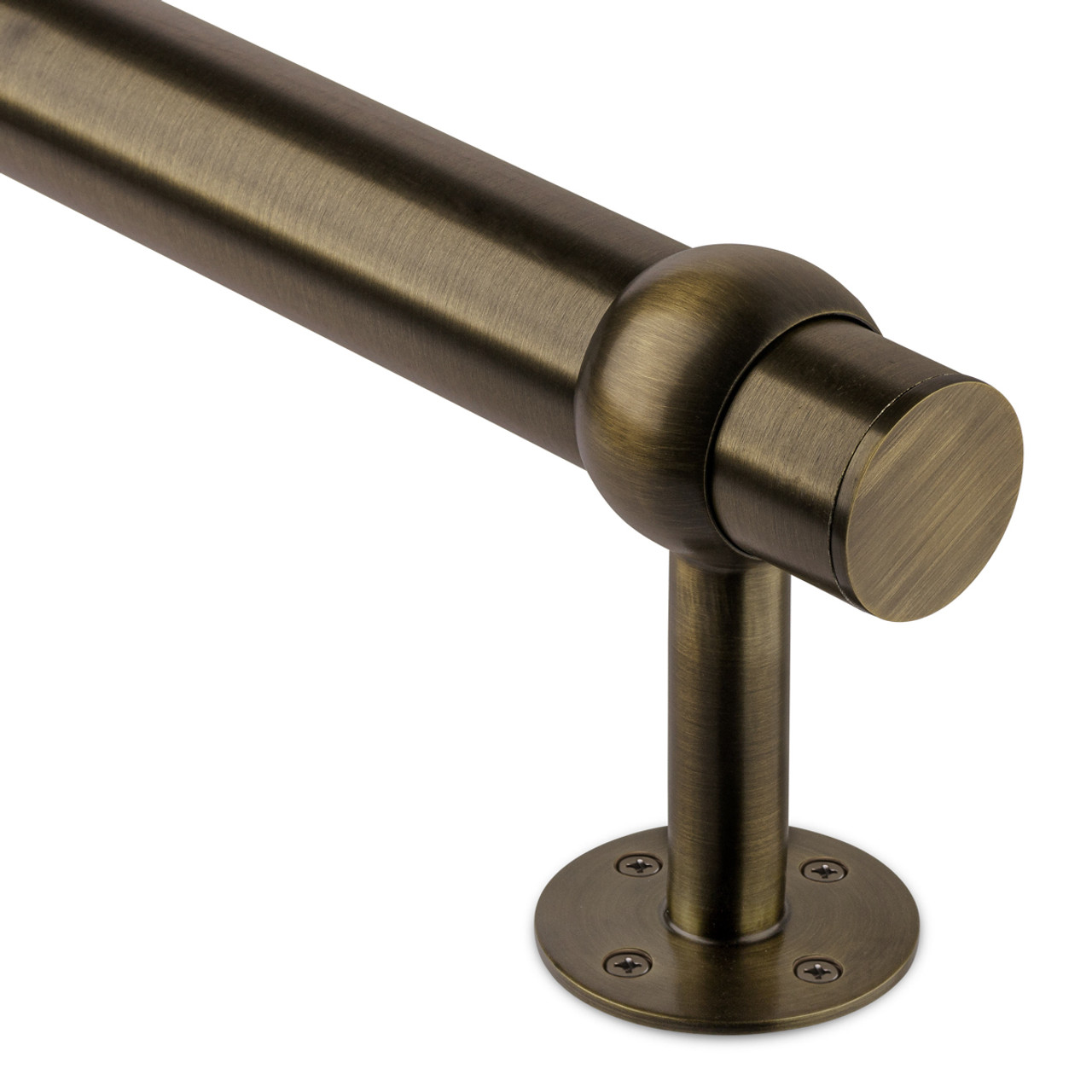 Rounded Center Post Bracket - Antique Brass - 2