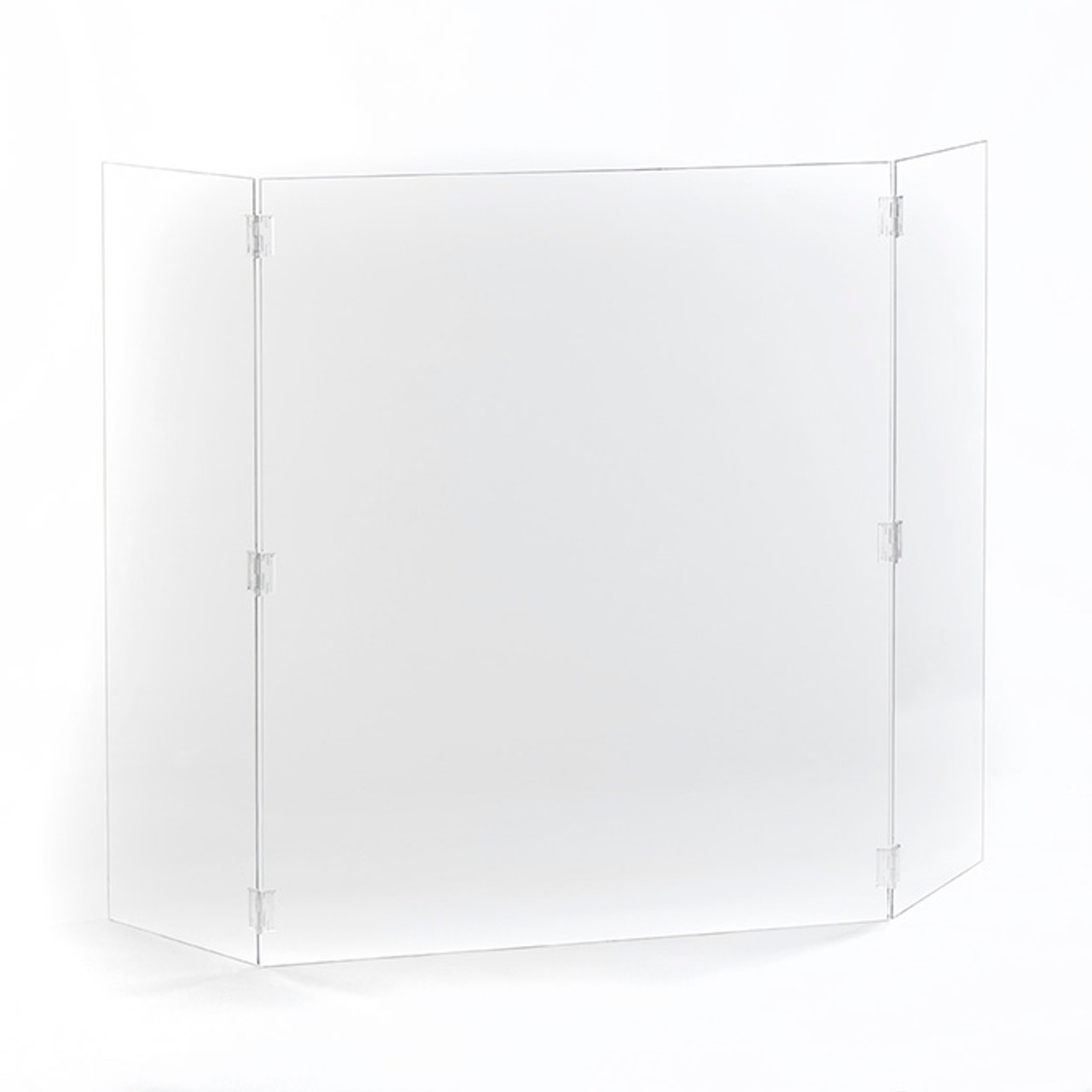 Hinged Free-Standing Protective Clear Acrylic Divider Shield - 28