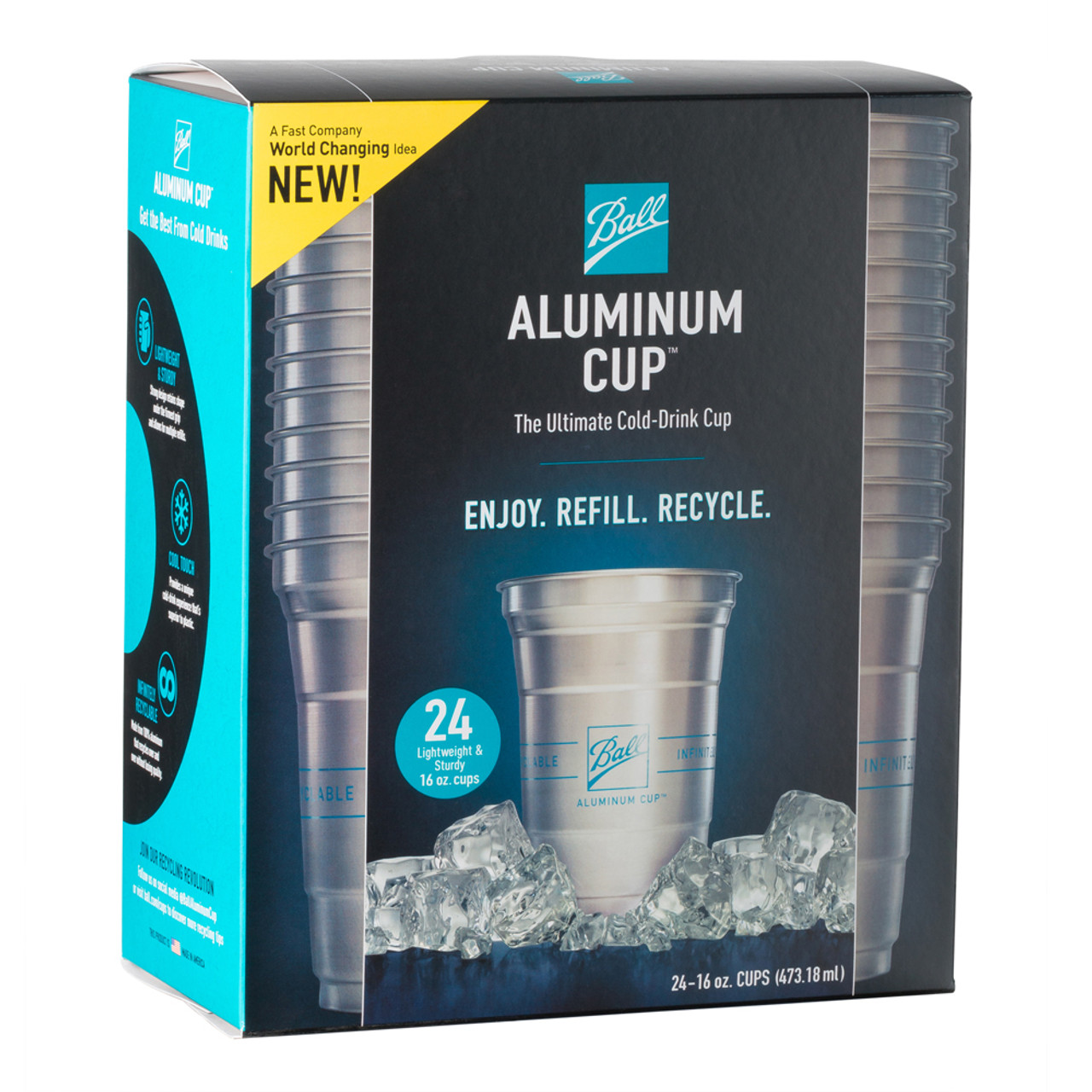 Ball Aluminum Cup™, 16oz, 24ct - The Ultimate 100% Recyclable Cold-Drink Cup