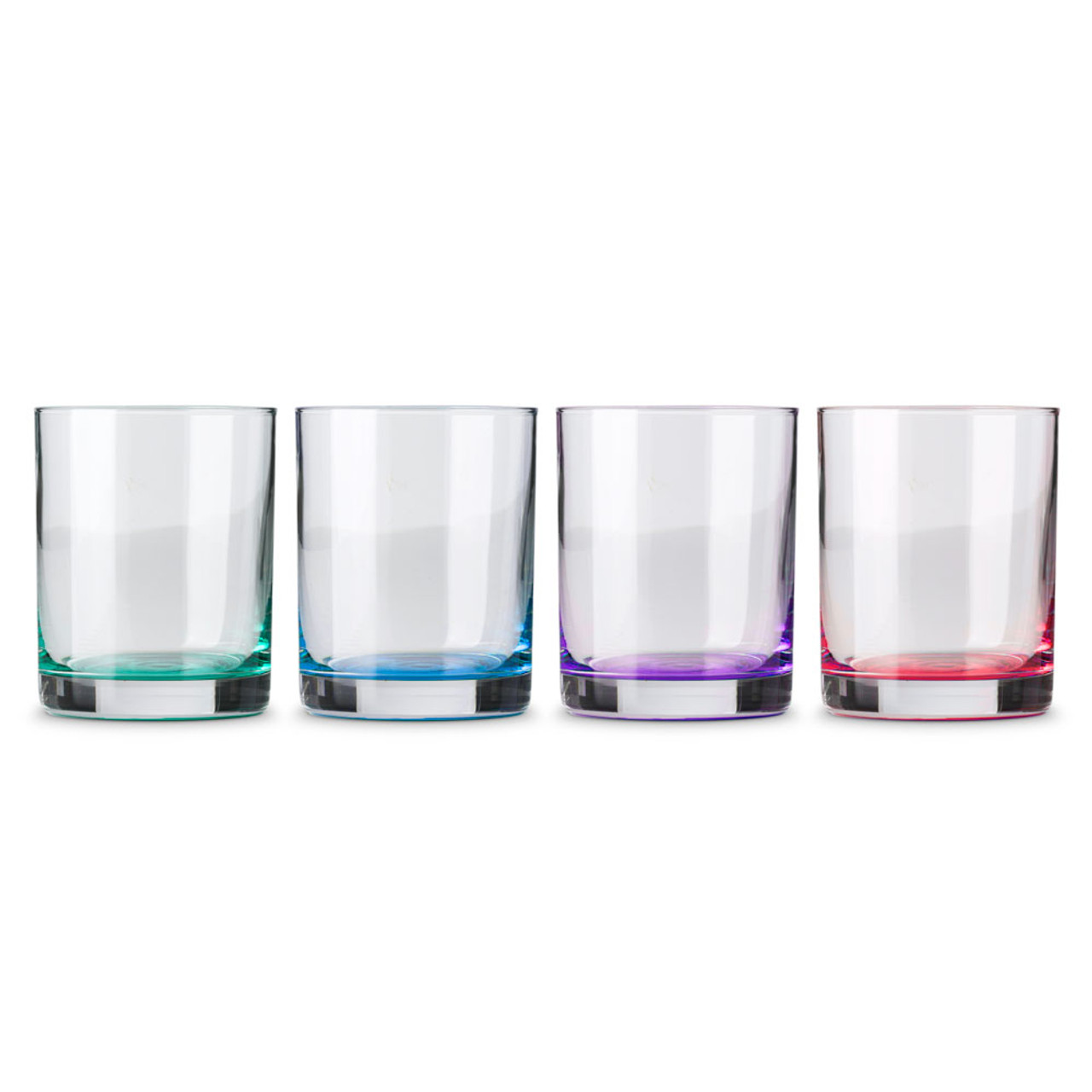LAV Martini Glasses Set of 6 - Multi colored Martini Cocktail Glasses 6 oz