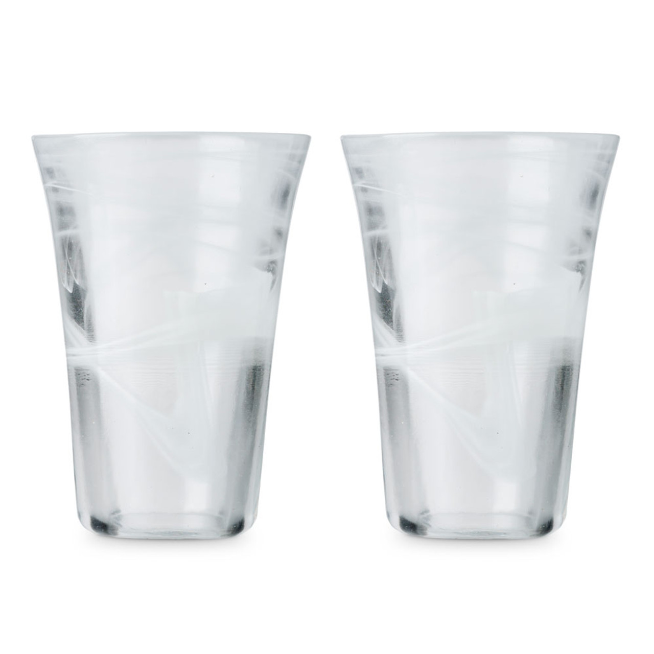 Mini Clear Glass Tea Cups Set of 2, with Handle 150ml/ 5oz