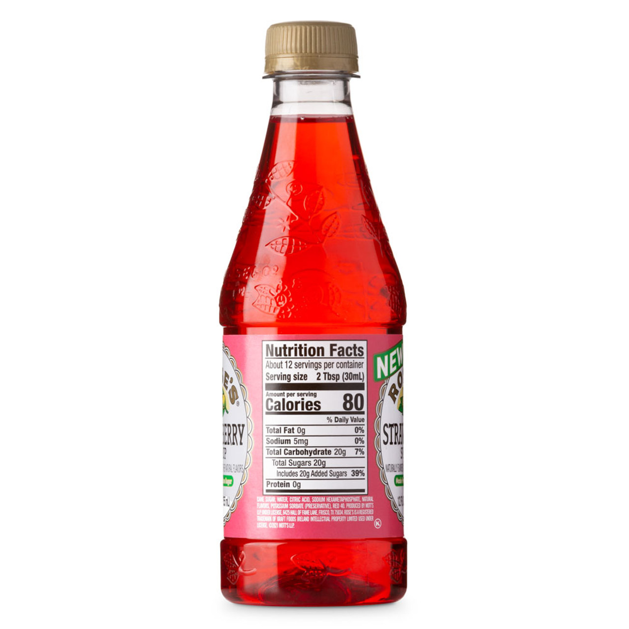 Rose's Strawberry Syrup - 12 oz - Made From Sugar Cane
