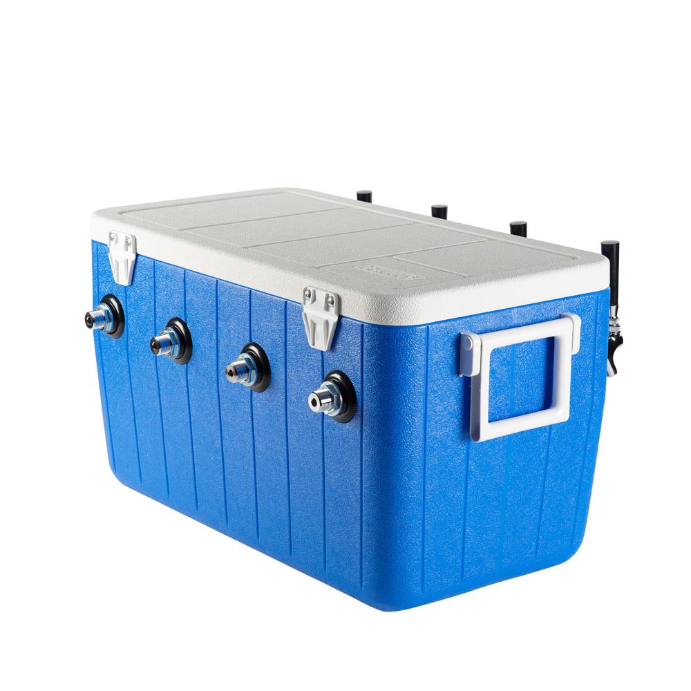 Four Faucet Jockey Box - 70' Coils - Complete Kit - Kegworks