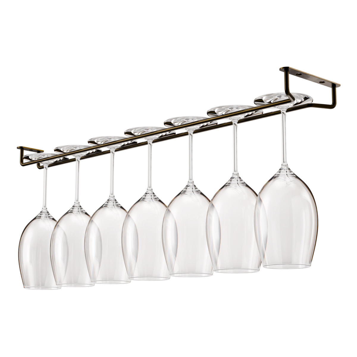 Hanging Glass Rack Antique Brass 24