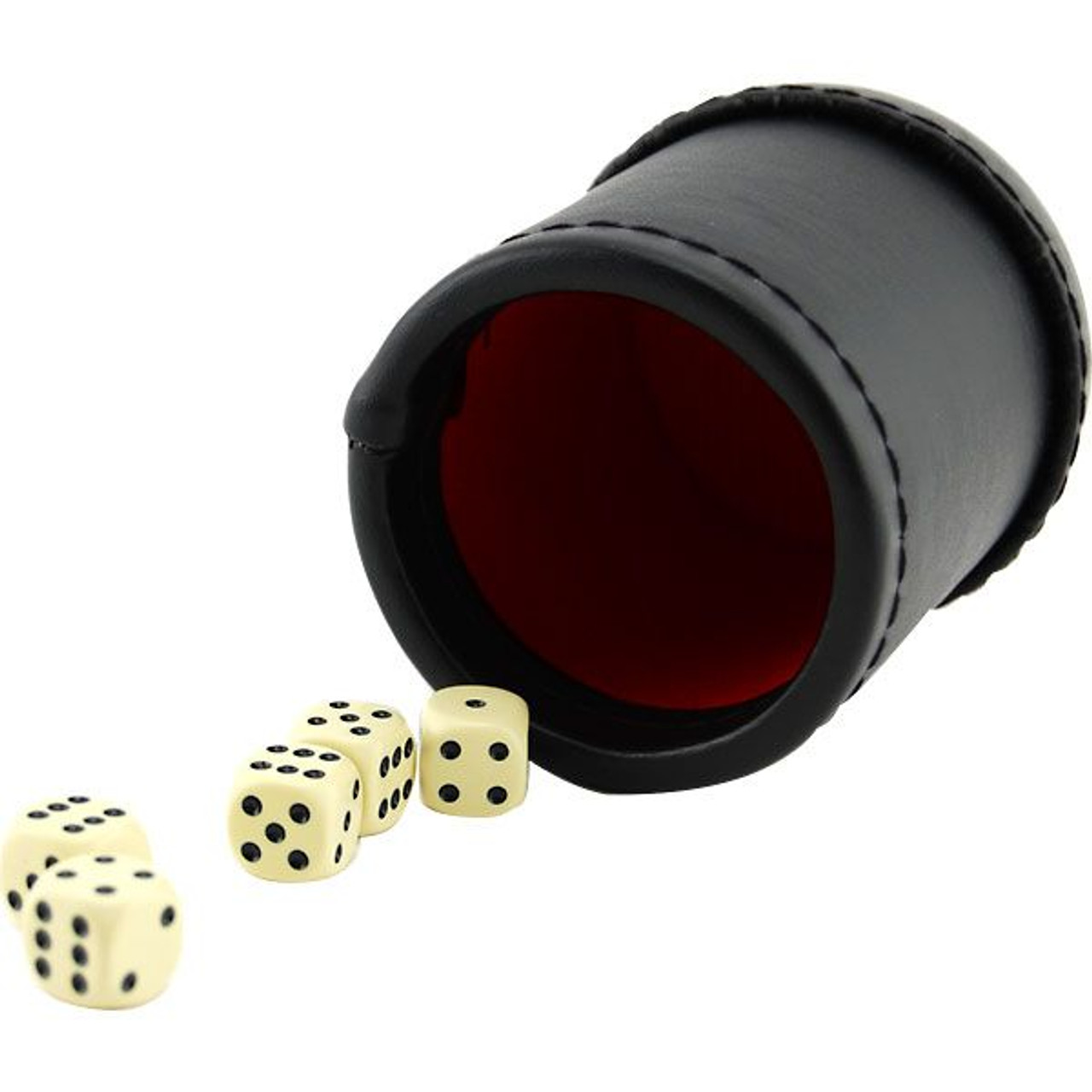 PU Leather Dice Cup Box Professional Quality New Ribbed Inside Bar Shaker 