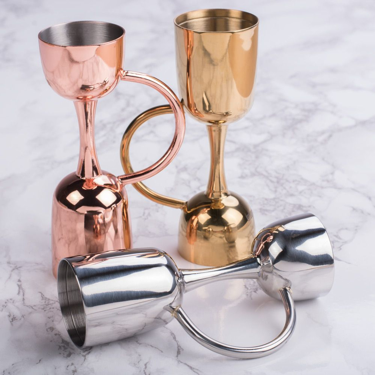 Double End Cocktail Jigger Measurements Cup Stainless Steel Ounce Cup  Barware Bartender Tool S/M/L 