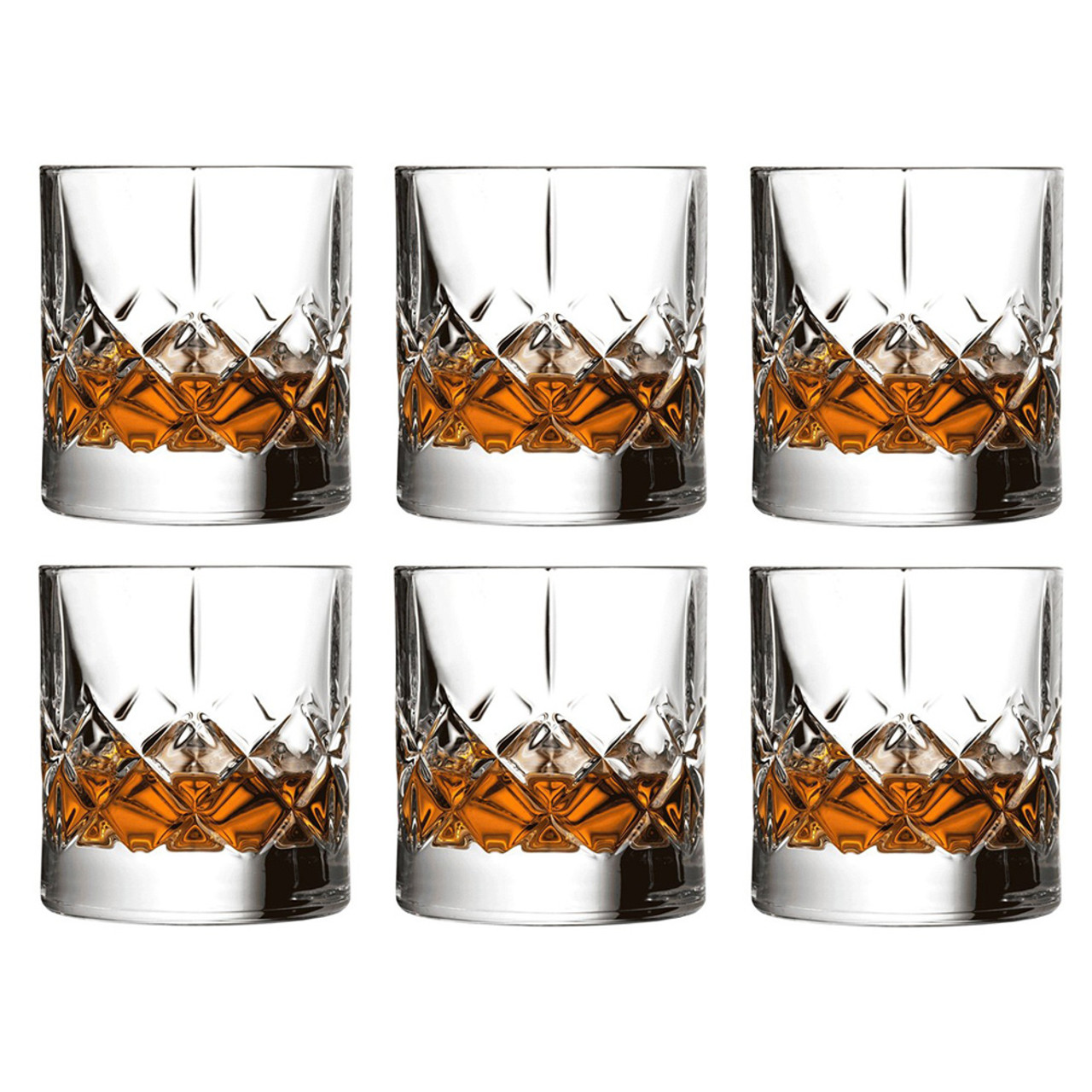 Old Fashioned Whiskey Glass Set of 4 Crystal Bourbon Glasses 10 Oz Rocks  Barware