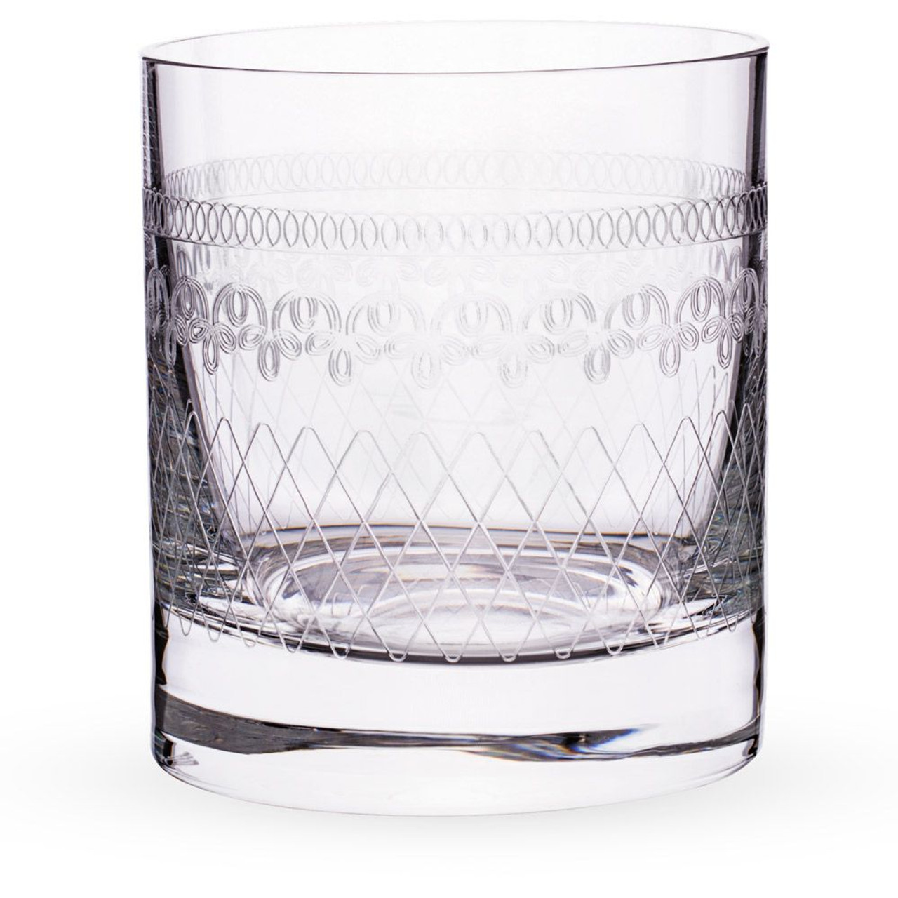 Diamond Highball Glasses 12 oz (Grey) - Set of 4