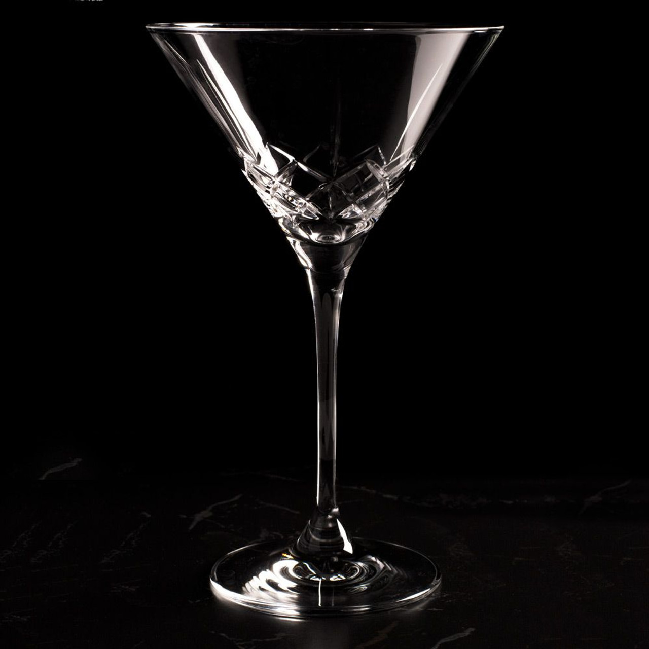 Hand Painted Stained Glass Martini Glasses 8 oz - Crystal Glass