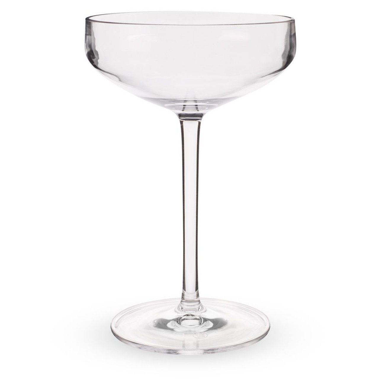 True Party Disposable Plastic Martini Glasses - Stemmed Clear Cocktail Cups  for Outdoors, Parties - 8oz Set of 12