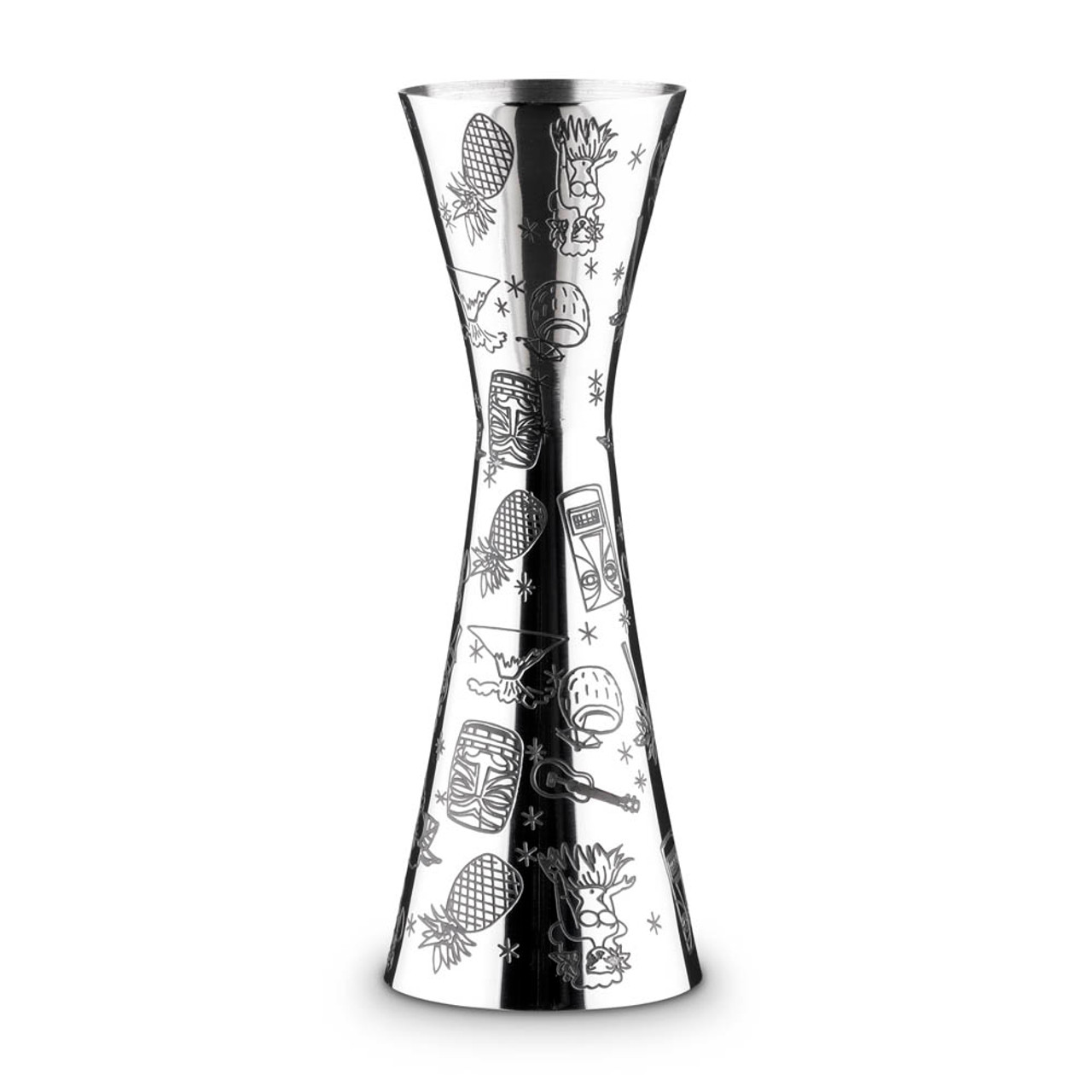 BARSKI Glass - Reversible Shot Glass - Jigger Tumbler - Designed Tumblers -  Use for Liquor - Vodka - Cocktail - Set of 6 Glasses 