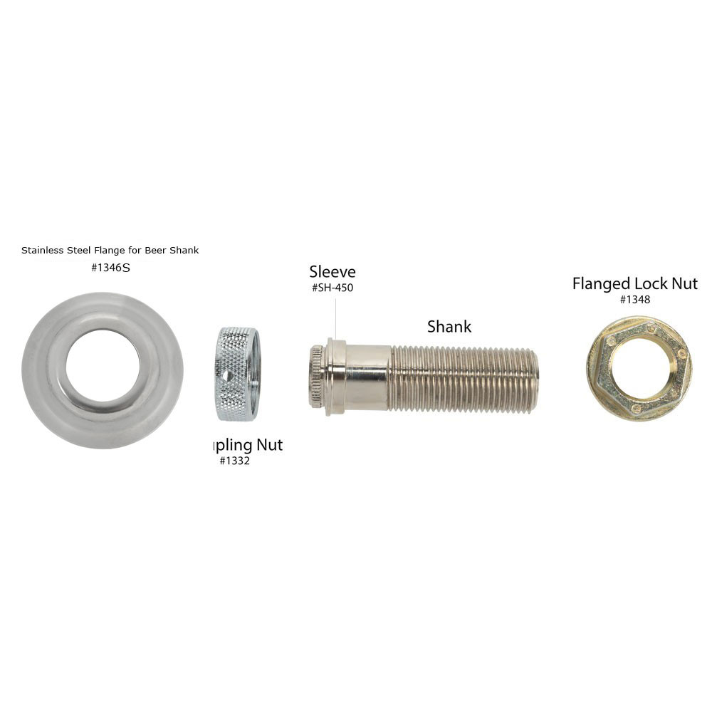 Stainless Steel Flange For Draft Beer Shank Tap System - Homebrew Kegerator Part