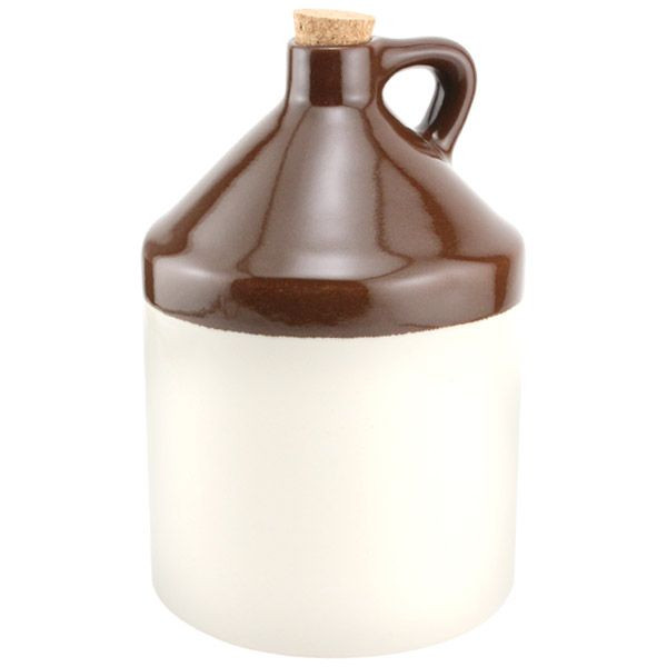 Old Fashioned Stoneware Jug Beer Growler 64 oz
