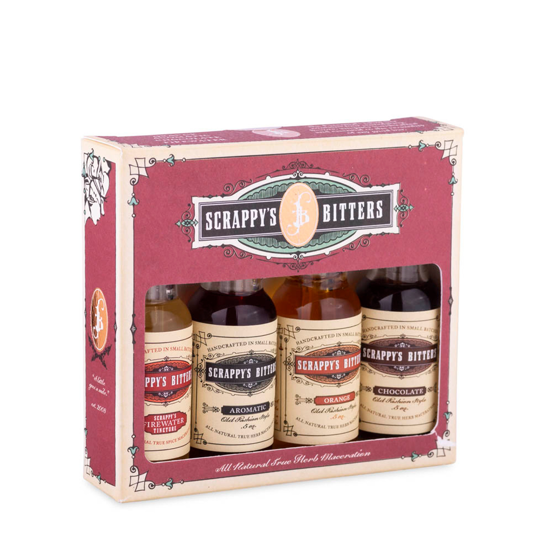 Scrappy's Cocktail Bitters Sampler 4 Pack The Essentials Orange