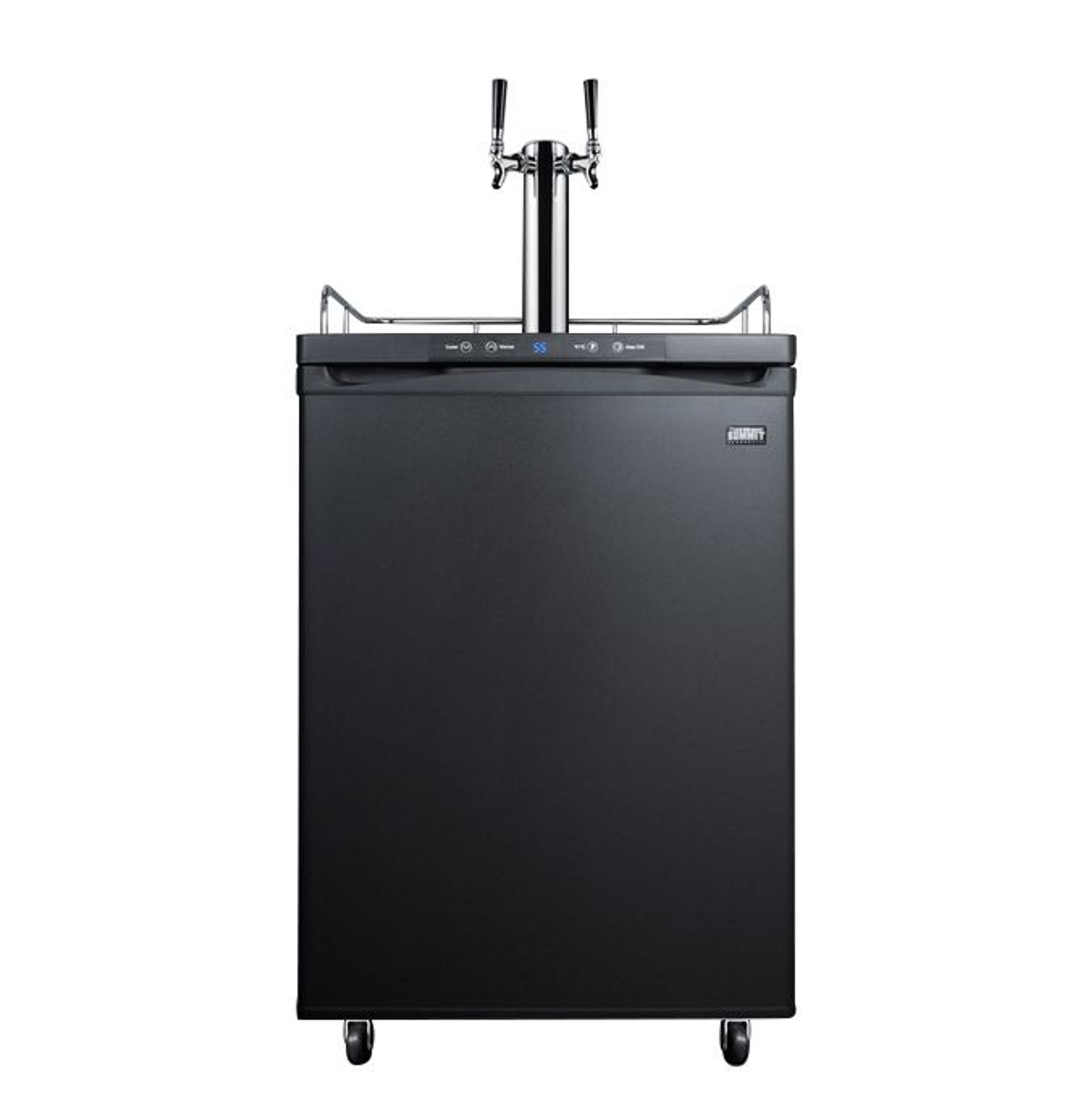 Summit Under Counter Kegerator 2 Faucets Black Door