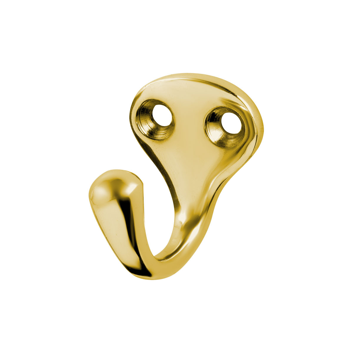 Bar Face Purse & Coat Hook Single Polished Brass