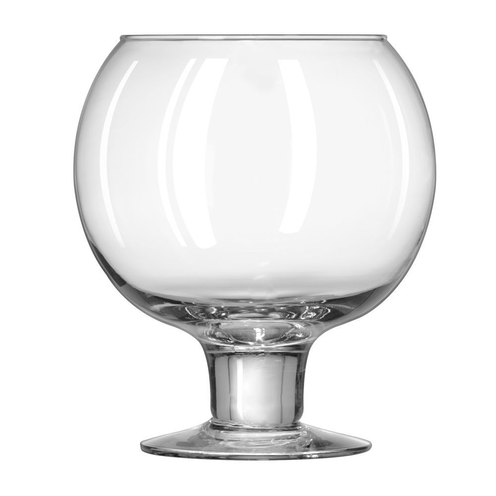 Super Globe Footed Tiki Fish Bowl Glass 51 oz Hand Blown