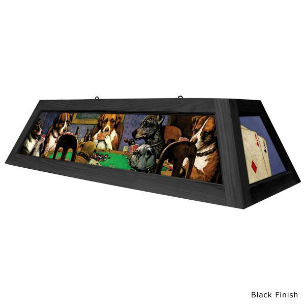 Dogs Playing Pool Billiard Table Light KegWorks