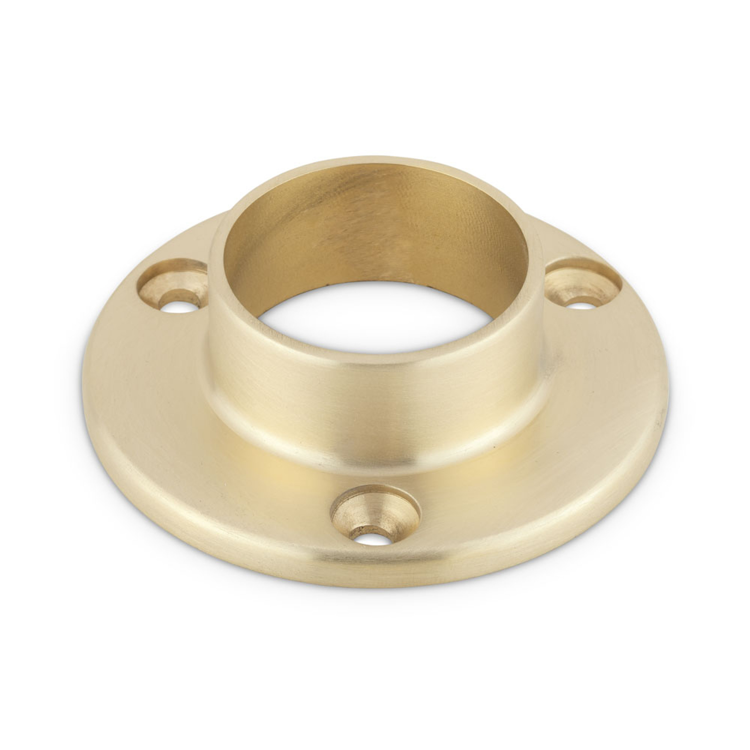 3" Wall Flange Polished Brass 1.5" OD