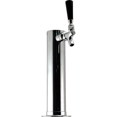 Draft Beer Tower - Chrome - 2 1/2" Column - 1 Faucet