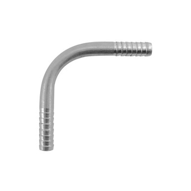 Elbow Fitting for 3/16" ID Vinyl Hose - Stainless Steel - Large