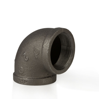 90 Degree Elbow - Black Pipe Foot Rail - 2" ID