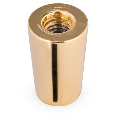 Gold Colored Beer Tap Handle Ferrule - 3/8"-16 Top Thread